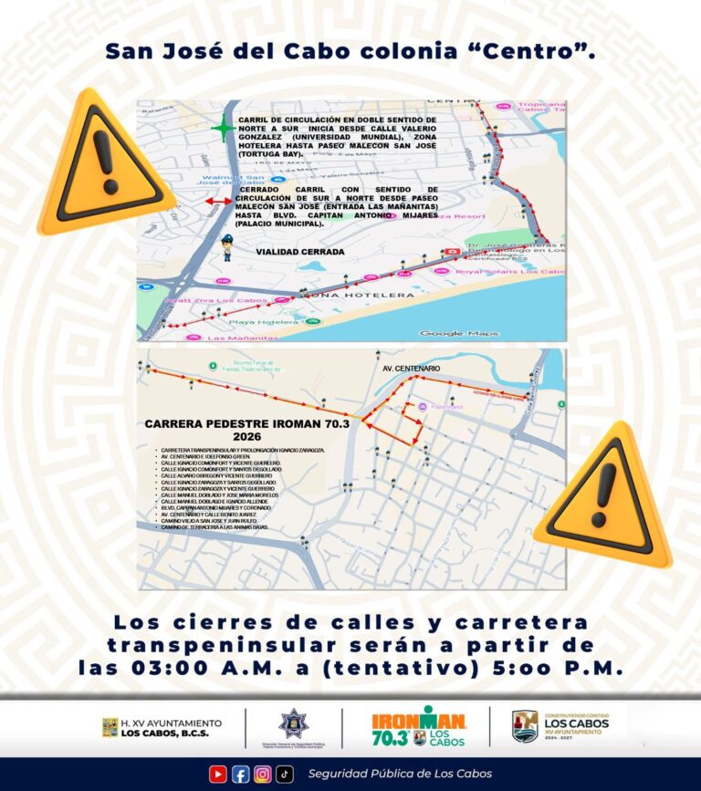 SEGURIDAD PÚBLICA CIERRES VIALES IRONMAM 70.3 2